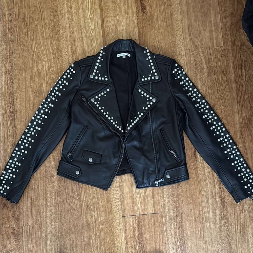 Rebecca Minkoff Black Studded Leather Jacket